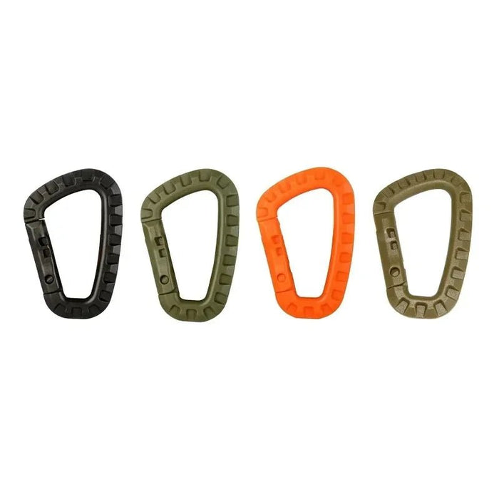Tactische karabijnhaak set - 4 stuks Plastic staal snelle haak voor rugzak en sleutels - Bivakshop