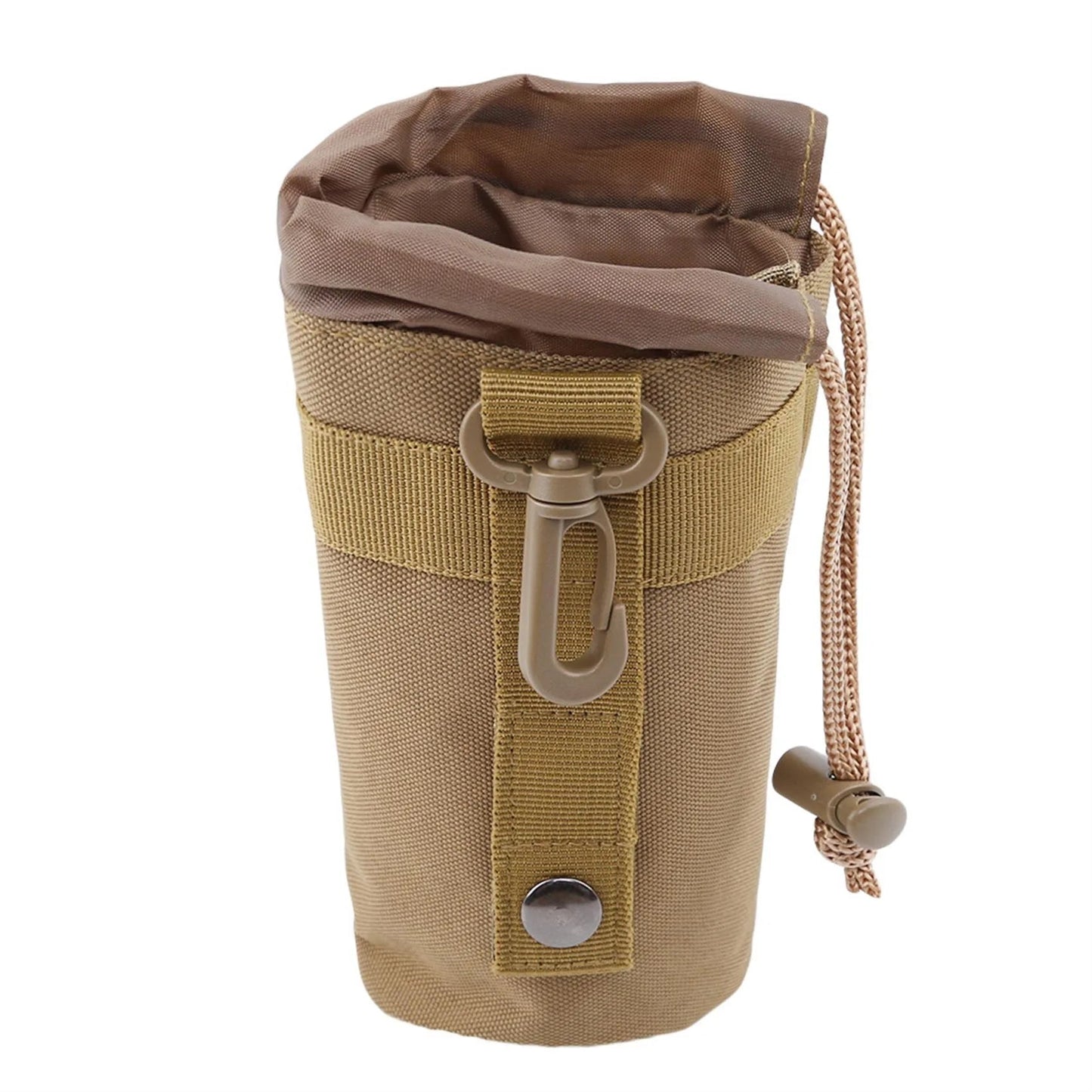 Tactische Waterfles pouch – Outdoor camouflage – Draagbare fleshouder met trekkoord - Bivakshop