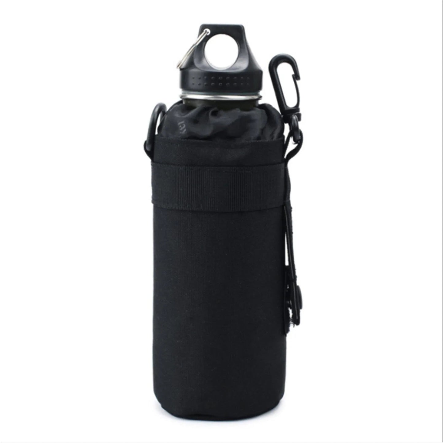 Tactische Waterfles pouch – Outdoor camouflage – Draagbare fleshouder met trekkoord - Bivakshop