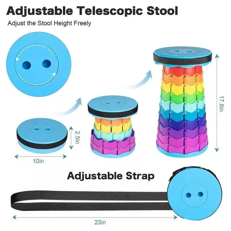 Telescopische verstelbare opvouwbare outdoor stoel - Comfortabel en draagbaar voor buiten - Veelkleurig - Bivakshop