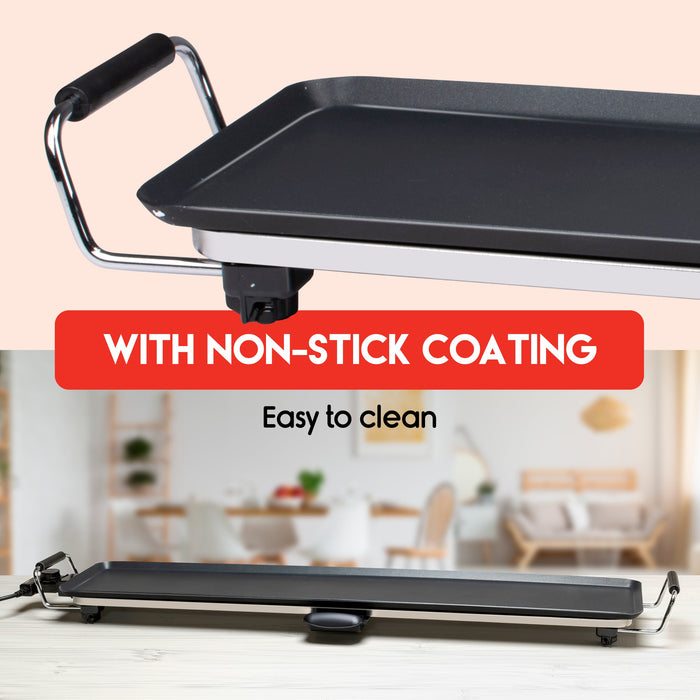 Teppanyaki bakplaat XXL – 2000 W met thermostaat - Bivakshop