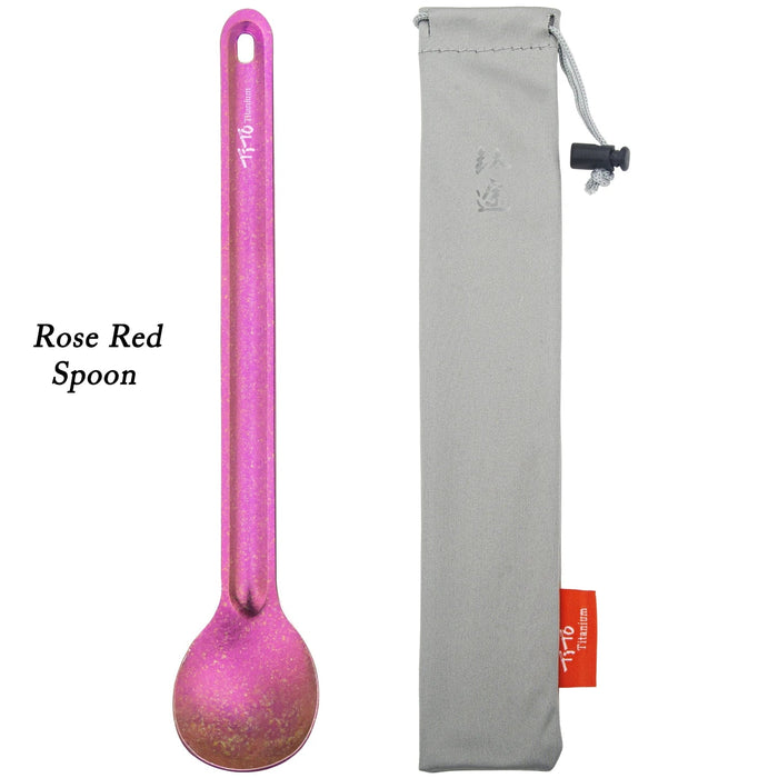 Titanium spork met lange steel - Ultralicht - Voor kamperen en picknicks - Bivakshop