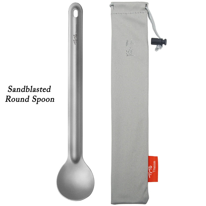 Titanium spork met lange steel - Ultralicht - Voor kamperen en picknicks - Bivakshop