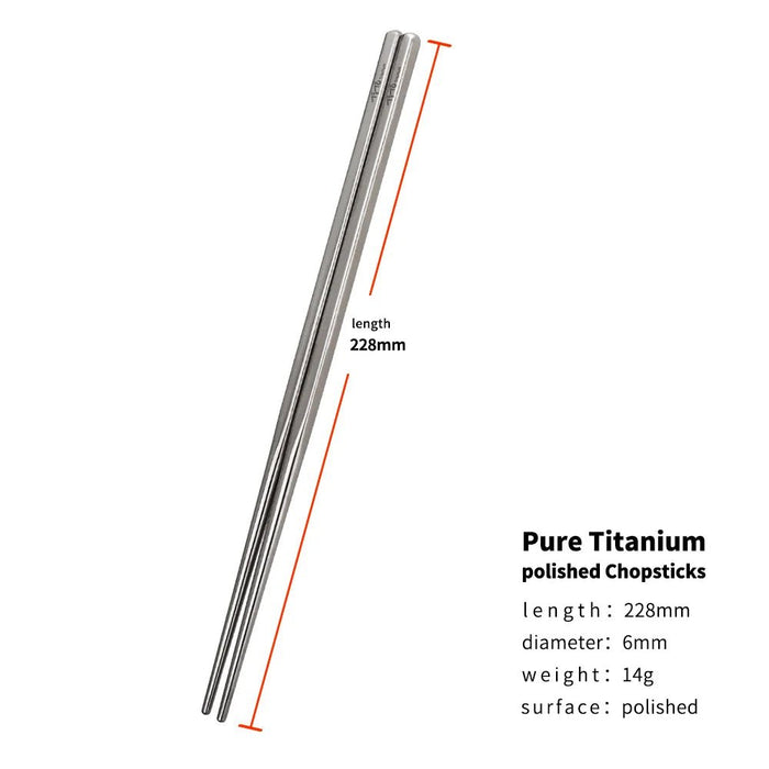 Tito titanium - Lichtgewicht duurzame eetstokjes - Bivakshop