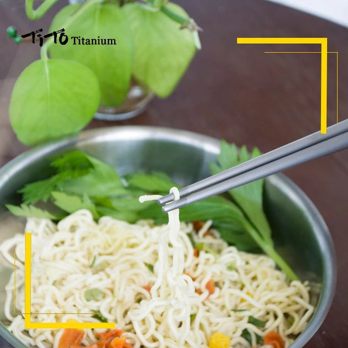 Tito titanium - Lichtgewicht duurzame eetstokjes - Bivakshop