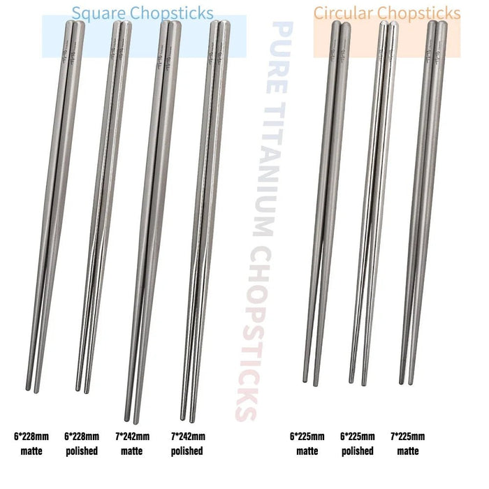 Tito titanium - Lichtgewicht duurzame eetstokjes - Bivakshop