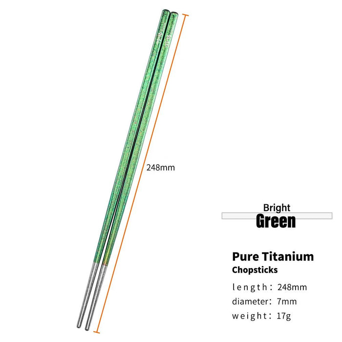 Tito titanium - Lichtgewicht duurzame eetstokjes - Bivakshop