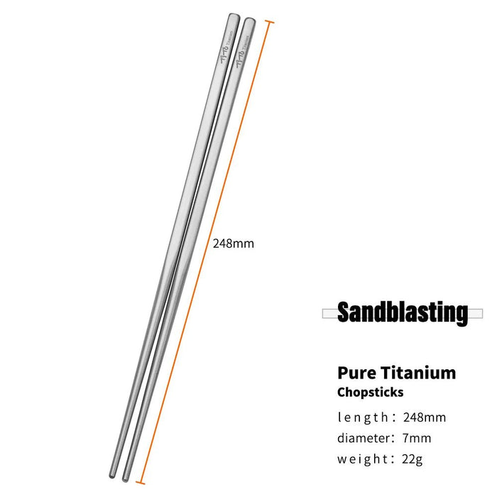 Tito titanium - Lichtgewicht duurzame eetstokjes - Bivakshop