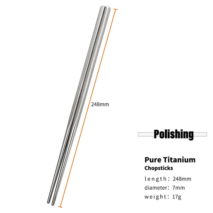 Tito titanium - Lichtgewicht duurzame eetstokjes - Bivakshop