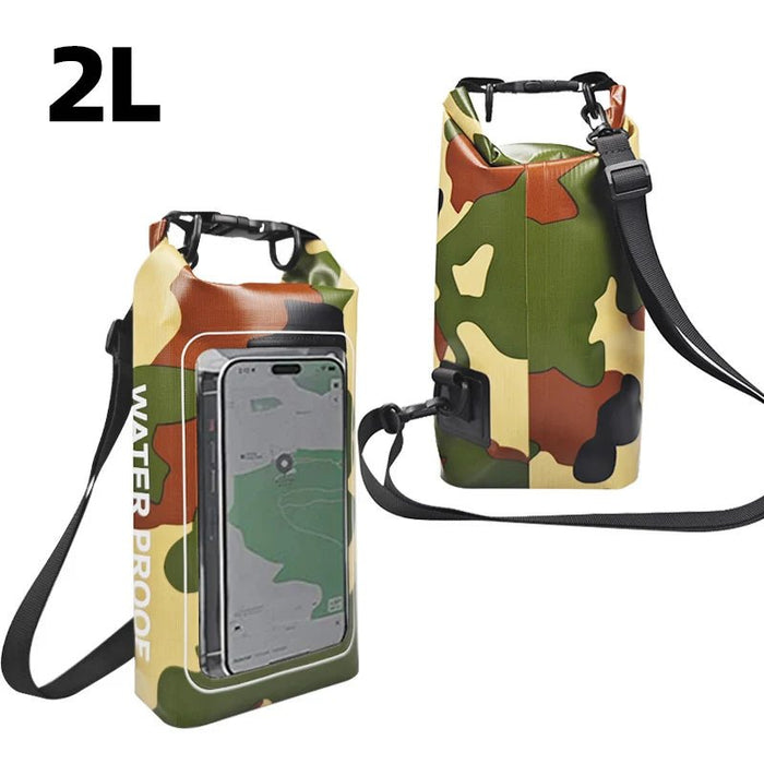 Touchscreen drybag 2 L – Waterdichte unisex tas voor outdoor & wateractiviteiten - Bivakshop
