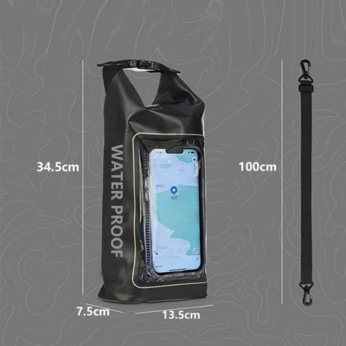Touchscreen drybag 2 L – Waterdichte unisex tas voor outdoor & wateractiviteiten - Bivakshop