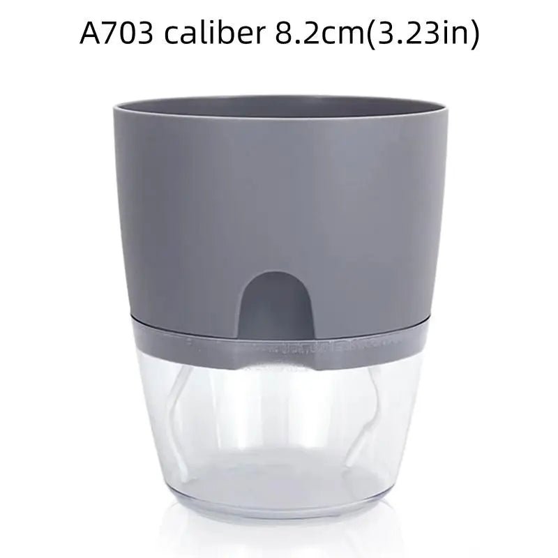 Transparante Zelfbewaterende Bloempot – Dubbele Laag – Indoor Plantenpot met Waterabsorptie Katoentouw - Bivakshop