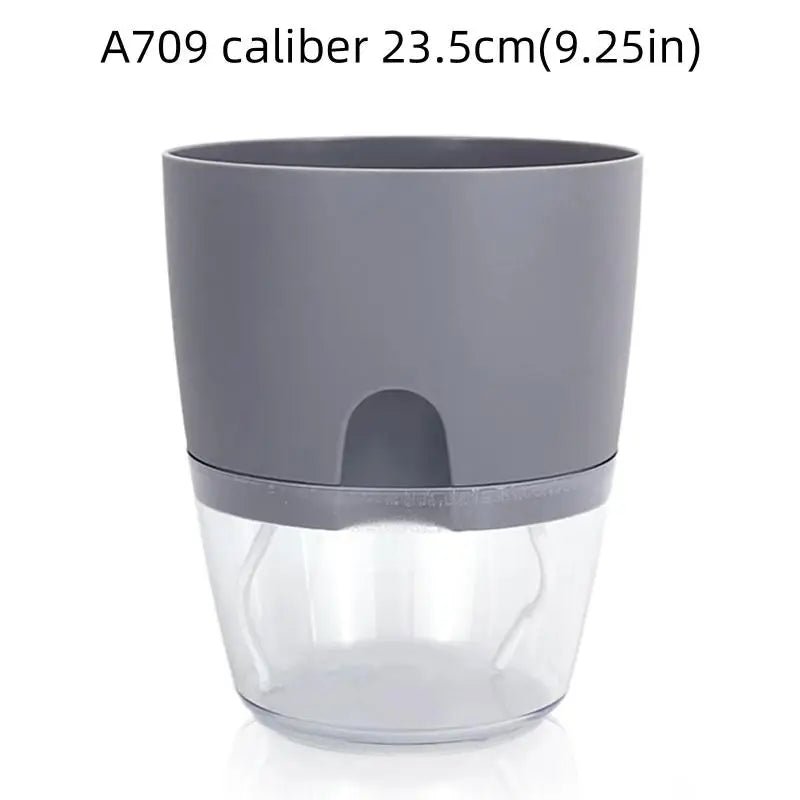 Transparante Zelfbewaterende Bloempot – Dubbele Laag – Indoor Plantenpot met Waterabsorptie Katoentouw - Bivakshop