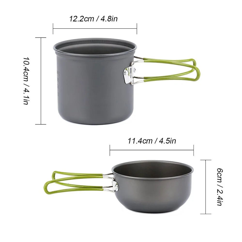 Ultralichte camping kookpan – 0,8L inklapbare aluminium pan voor outdoor koken en trektochten - Bivakshop
