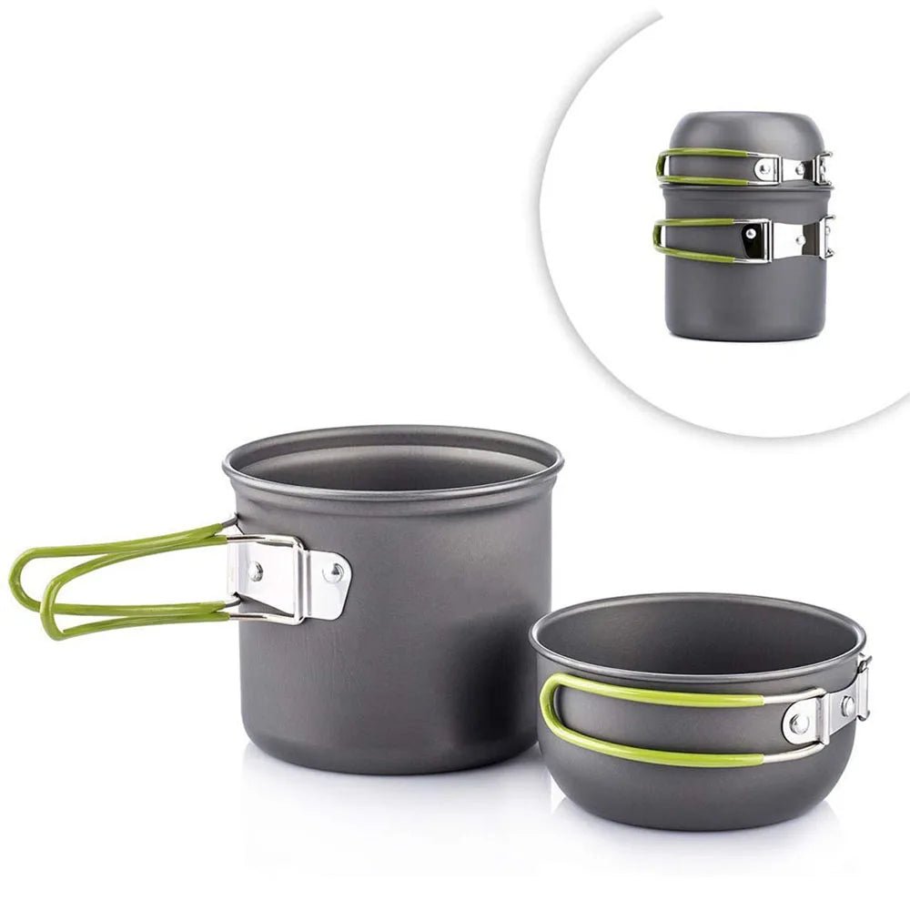 Ultralichte camping kookpan – 0,8L inklapbare aluminium pan voor outdoor koken en trektochten - Bivakshop