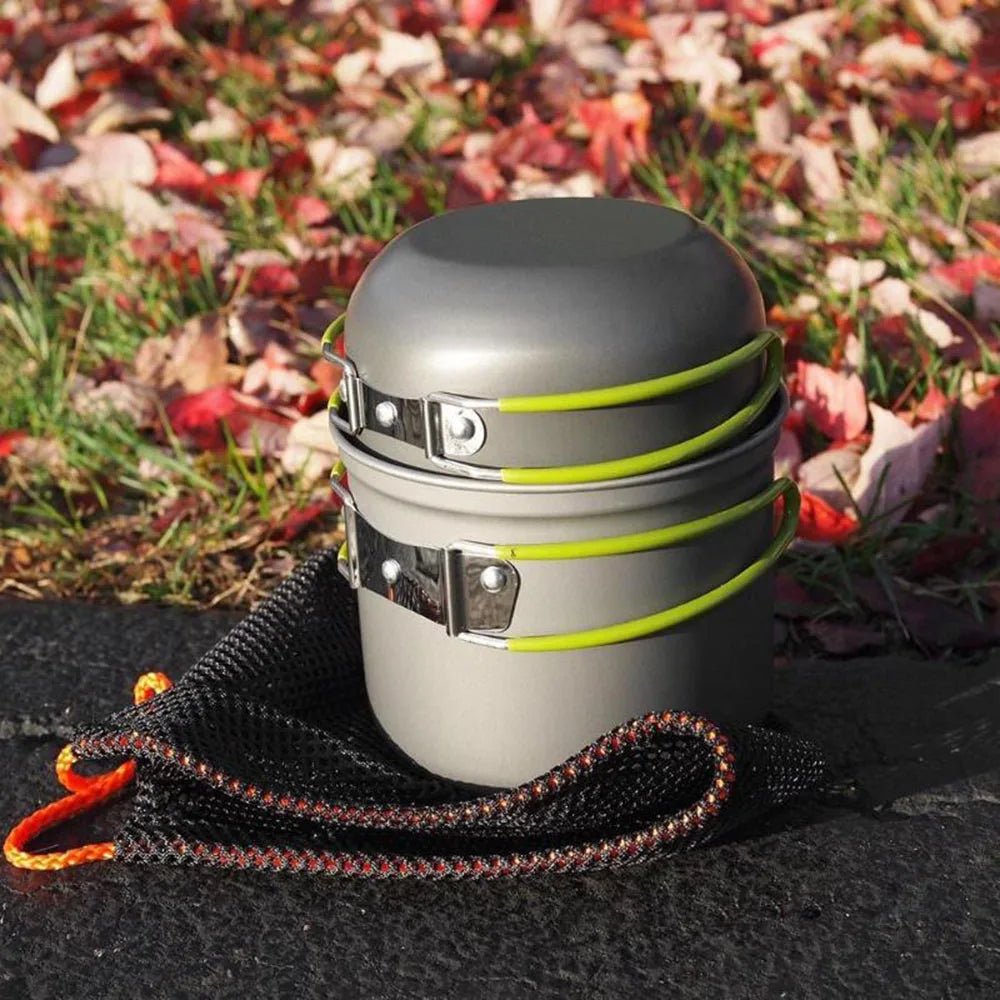 Ultralichte camping kookpan – 0,8L inklapbare aluminium pan voor outdoor koken en trektochten - Bivakshop