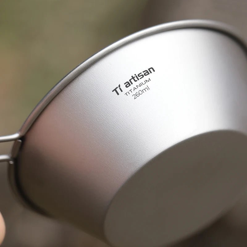 Ultralichte titanium kom – 260ml Sierra bowl met vast handvat voor outdoor & camping - Bivakshop