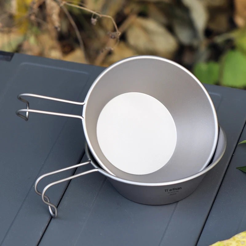 Ultralichte titanium kom – 260ml Sierra bowl met vast handvat voor outdoor & camping - Bivakshop
