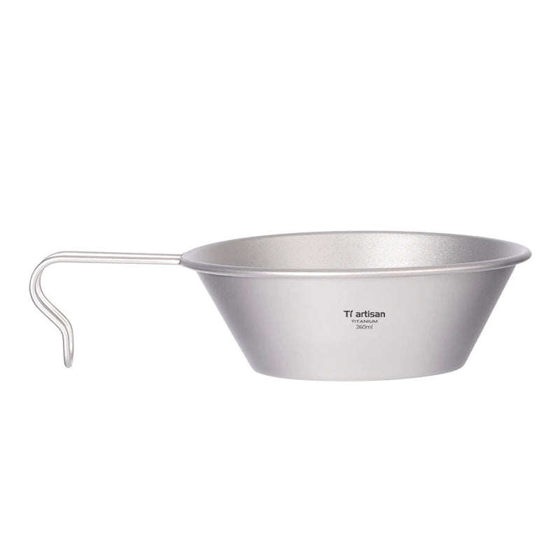 Ultralichte titanium kom – 260ml Sierra bowl met vast handvat voor outdoor & camping - Bivakshop
