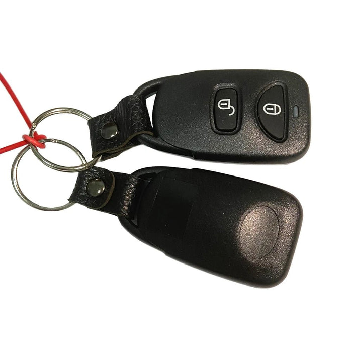 Universeel 12V auto centrale vergrendelingsset - Sleutelloos toegangssysteem met 2 afstandsbedieningen - Bivakshop