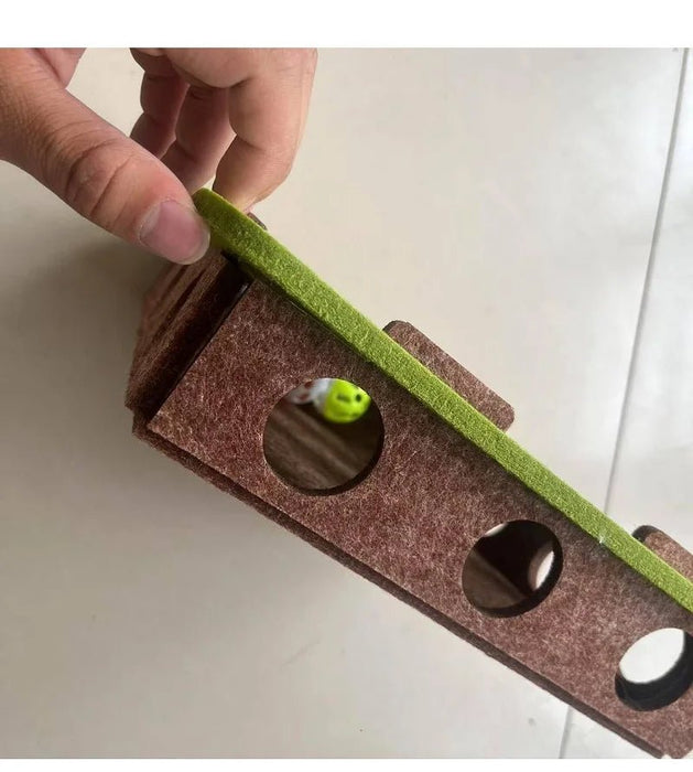 Vilten Puzzeldoos voor Katten – Interactief Doolhof met Speelbal - Bivakshop