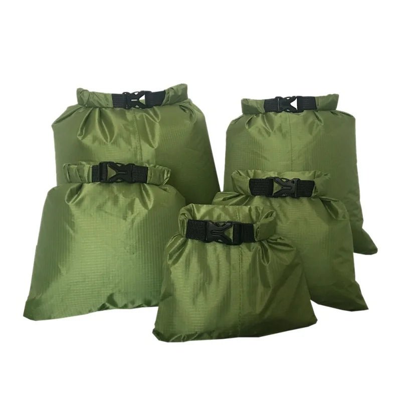Waterdichte opbergzakken set – 5 stuks 5L drybags voor kamperen, kajakken & outdoor avonturen - Bivakshop