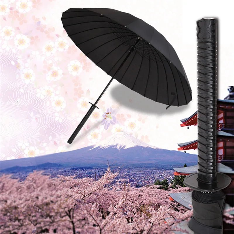 Winddichte paraplu in Japanse samuraistijl - Automatisch open - Zon - Bivakshop