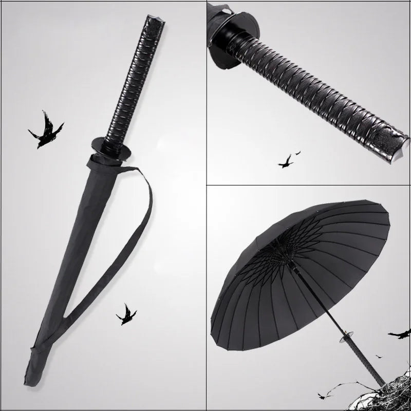 Winddichte paraplu in Japanse samuraistijl - Automatisch open - Zon - Bivakshop