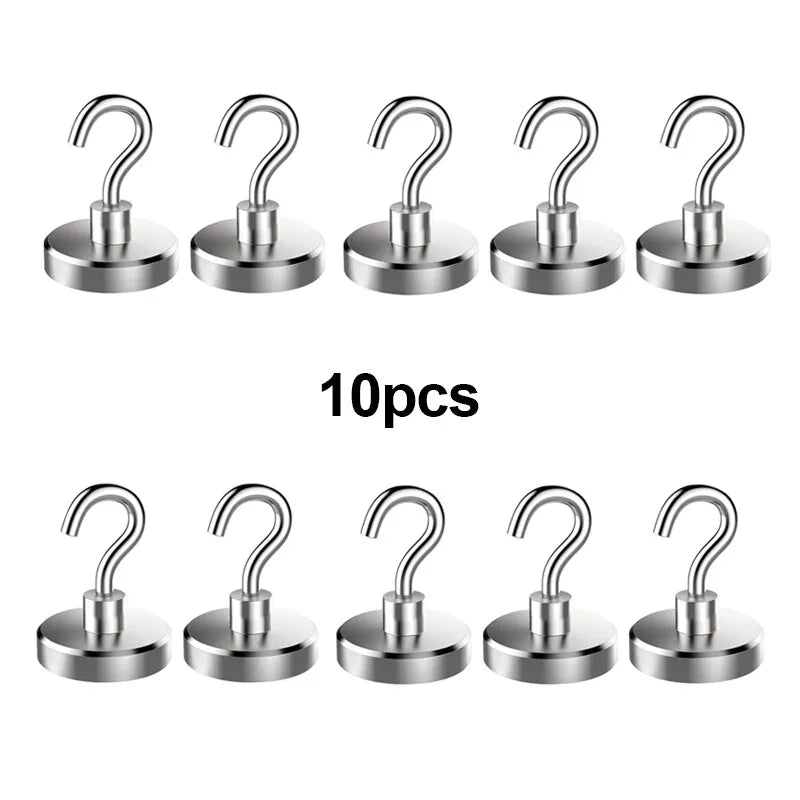 10 stuks sterke magnetische haken - Draagbare en multifunctionele opbergoplossing - Bivakshop