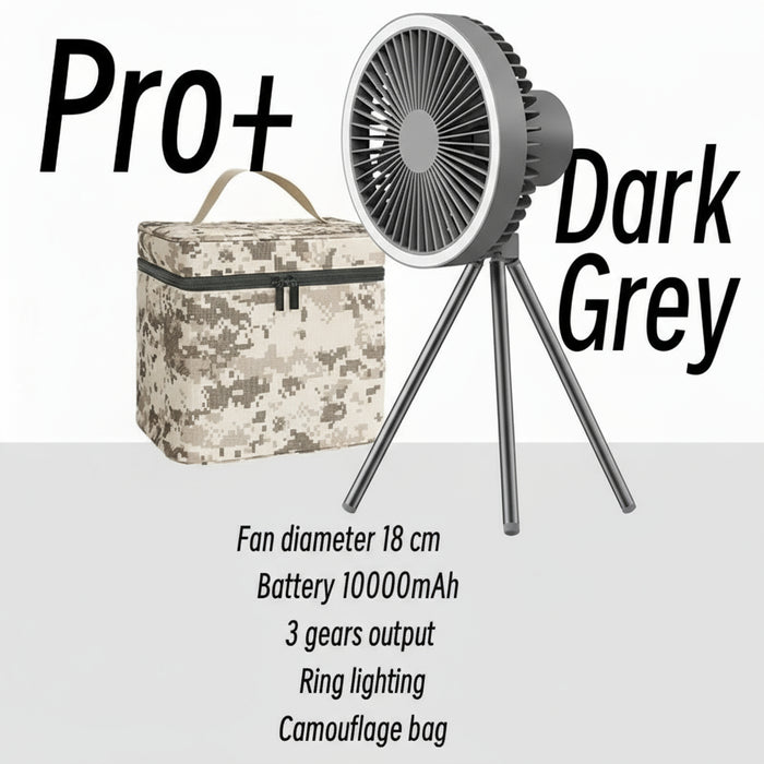 oplaadbare camping ventilator led powerbankBivakshop