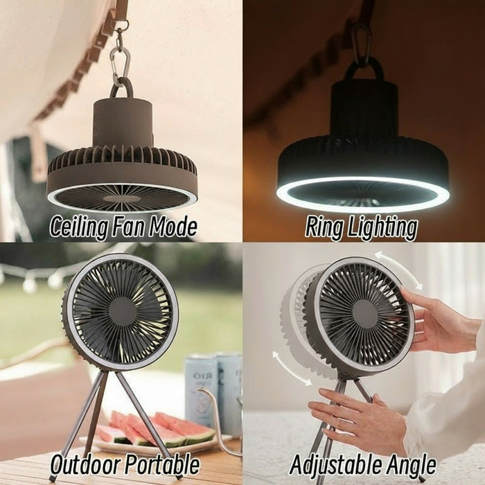 oplaadbare camping ventilator led powerbank