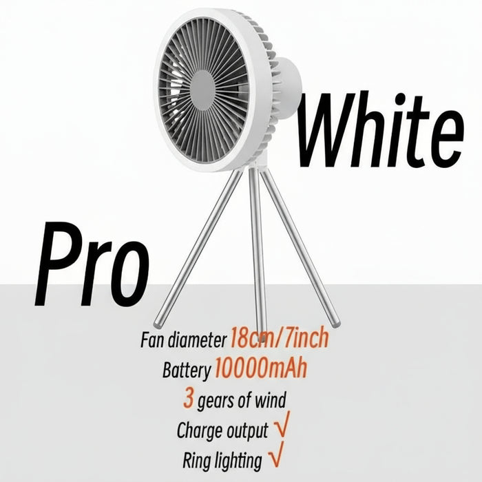 oplaadbare camping ventilator led powerbank