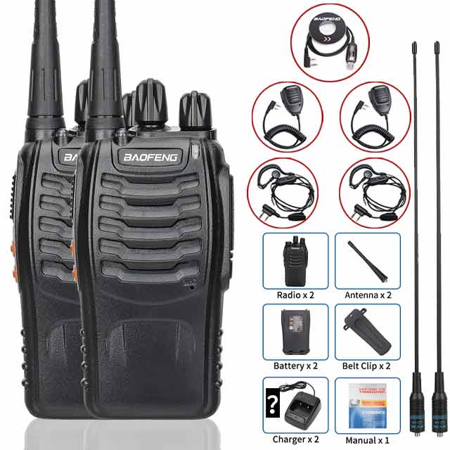 2 Stuks Baofeng BF-888S Walkie Talkie - Lange afstand twee radio's - Bivakshop