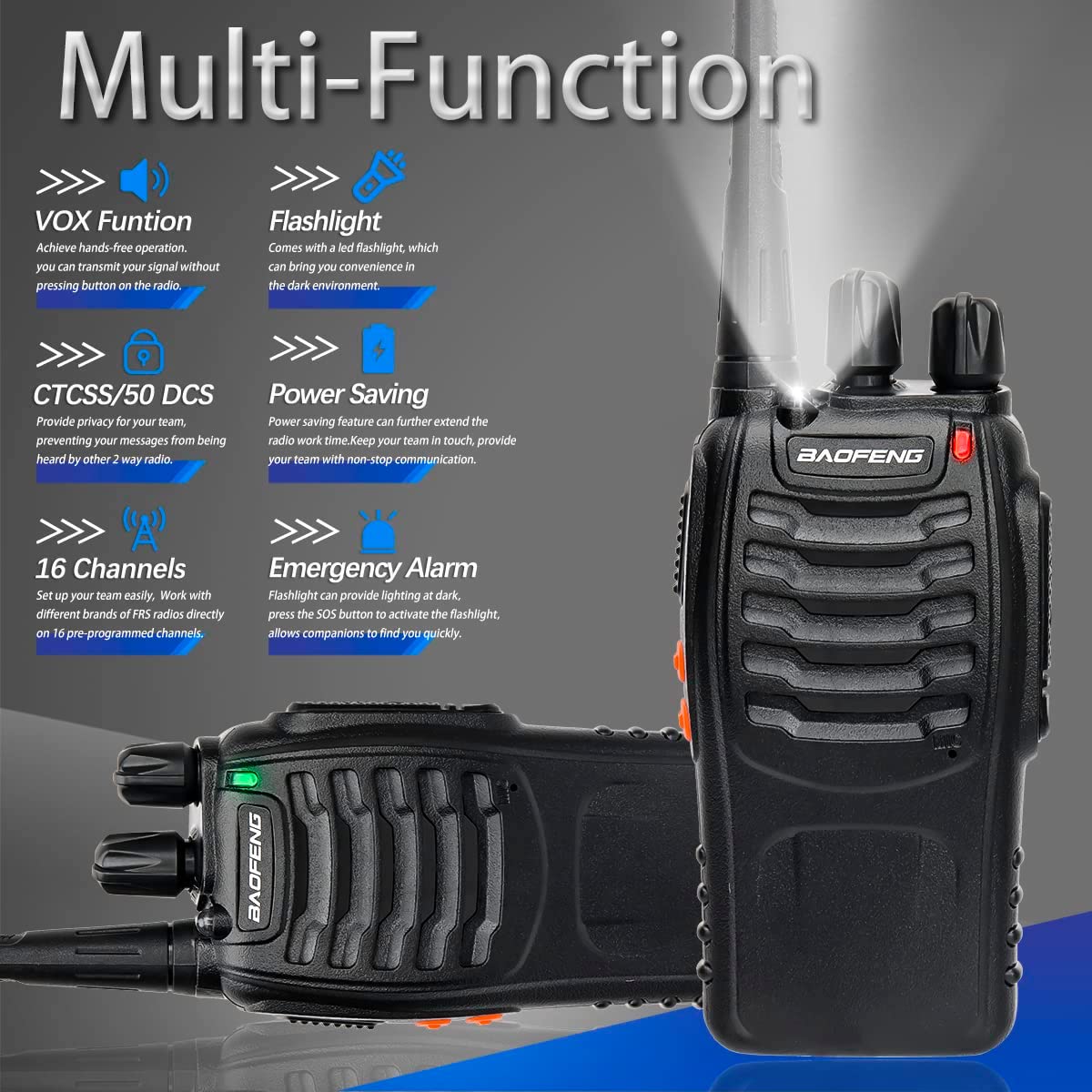 2 Stuks Baofeng BF-888S Walkie Talkie - Lange afstand twee radio's - Bivakshop