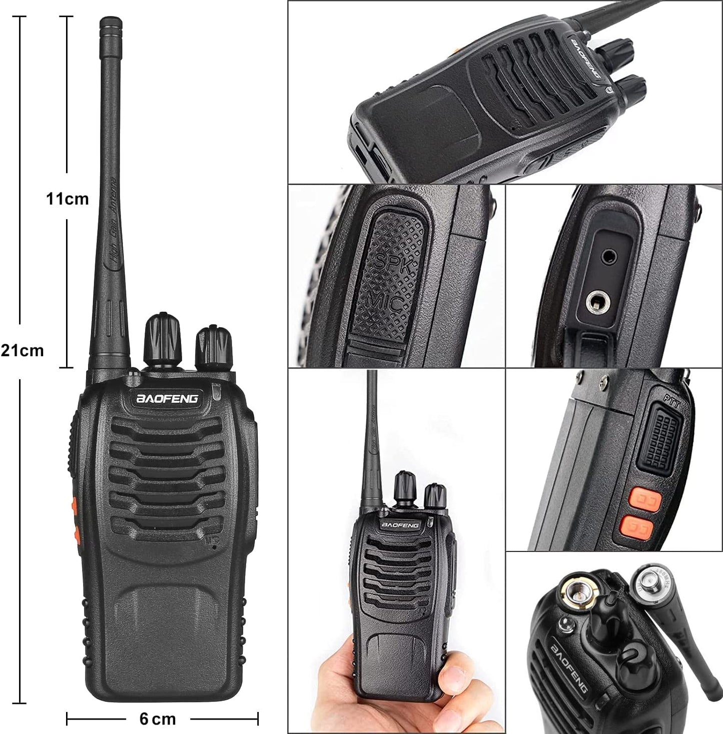 2 Stuks Baofeng BF-888S Walkie Talkie - Lange afstand twee radio's - Bivakshop