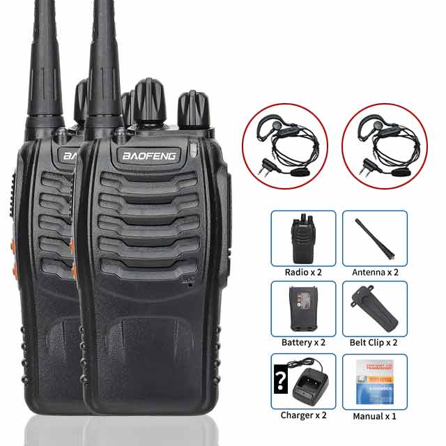 2 Stuks Baofeng BF-888S Walkie Talkie - Lange afstand twee radio's - Bivakshop