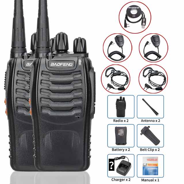 2 Stuks Baofeng BF-888S Walkie Talkie - Lange afstand twee radio's - Bivakshop