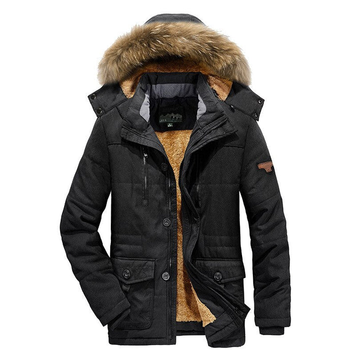 winterjas heren polyester zwart