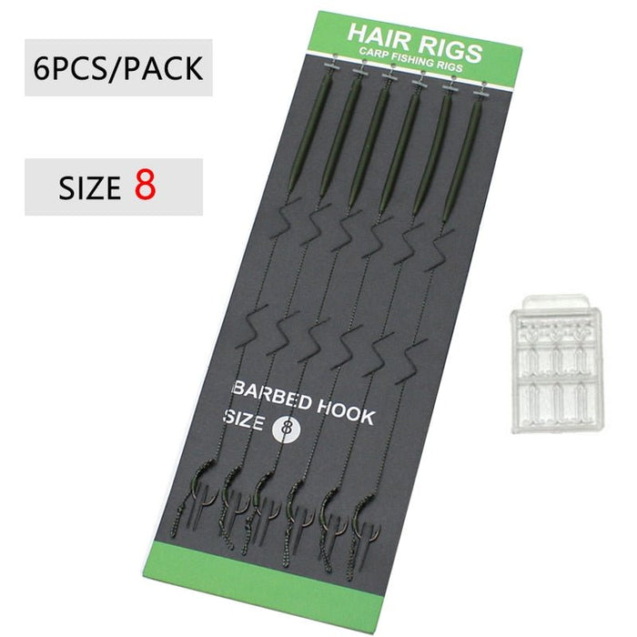 6 Stuks Karpervissen Onderlijnen -Vissen Haak Set - Boilie Haak voor karper - Bivakshop