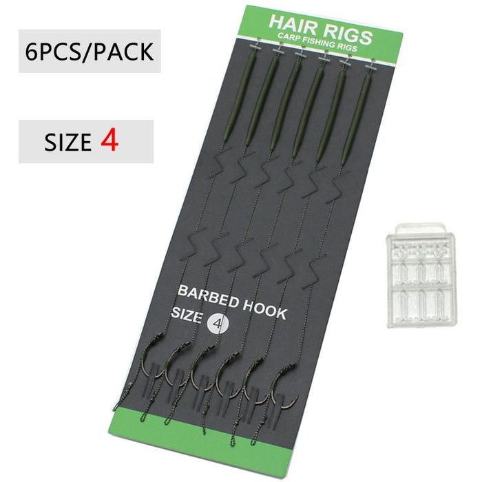 6 Stuks Karpervissen Onderlijnen -Vissen Haak Set - Boilie Haak voor karper - Bivakshop