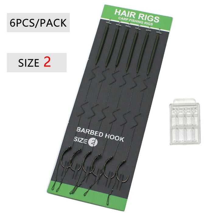 6 Stuks Karpervissen Onderlijnen -Vissen Haak Set - Boilie Haak voor karper - Bivakshop