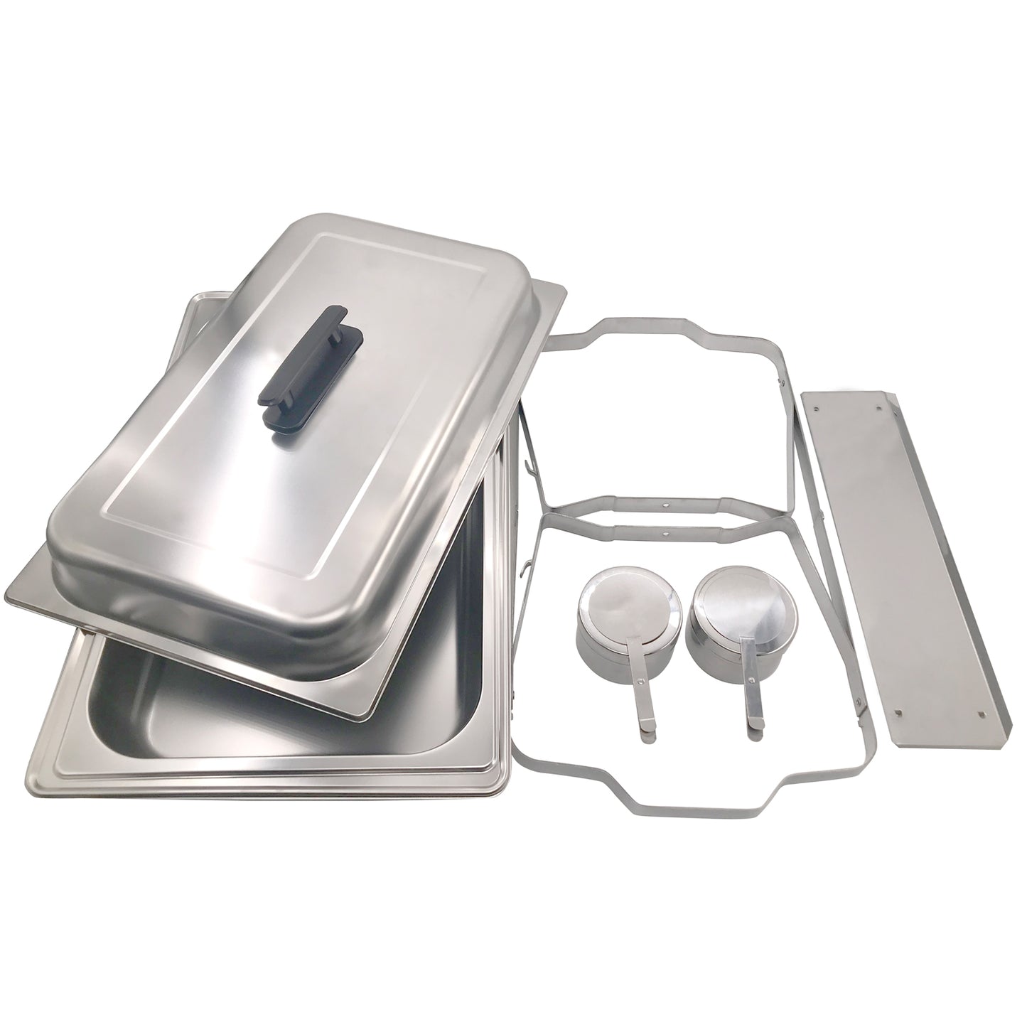 Herzberg HG-8022-3: Roestvrijstalen Chafing Dish - 3 Stuks 1/3e Voedselpan - Roucheax