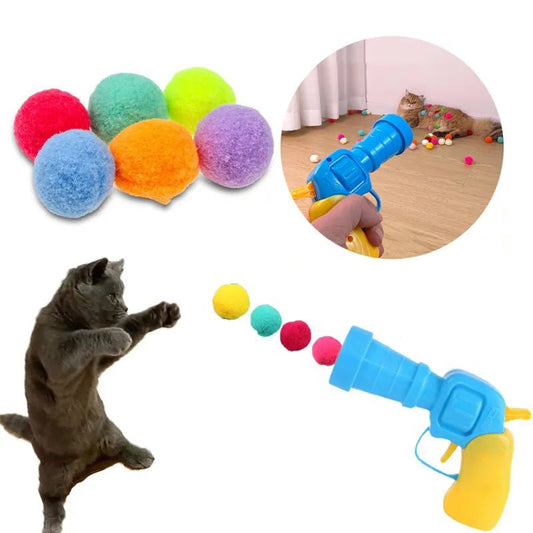 Angbao interactief kat speelgoed - Lanceertraining met creatieve mini pompoms - Bivakshop