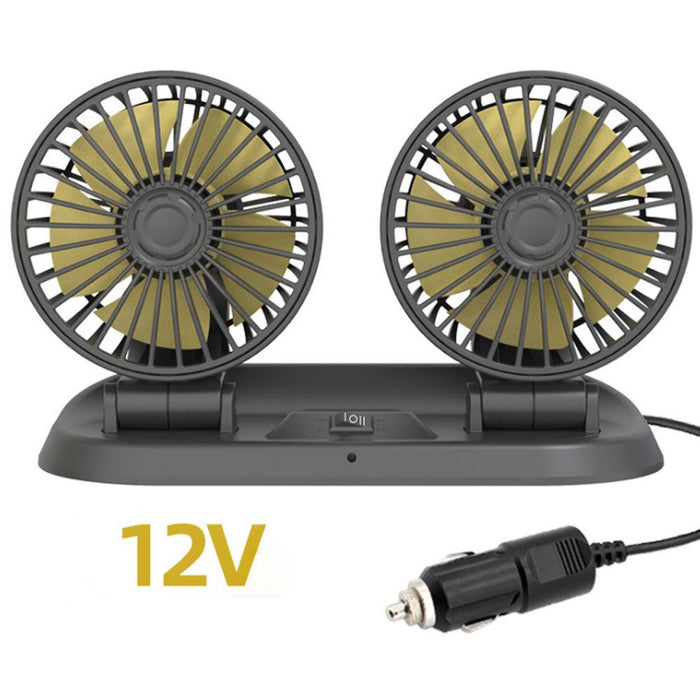 Autoventilator - Dual Head Usb - 2 Snelheden - Verstelbaar - Bivakshop