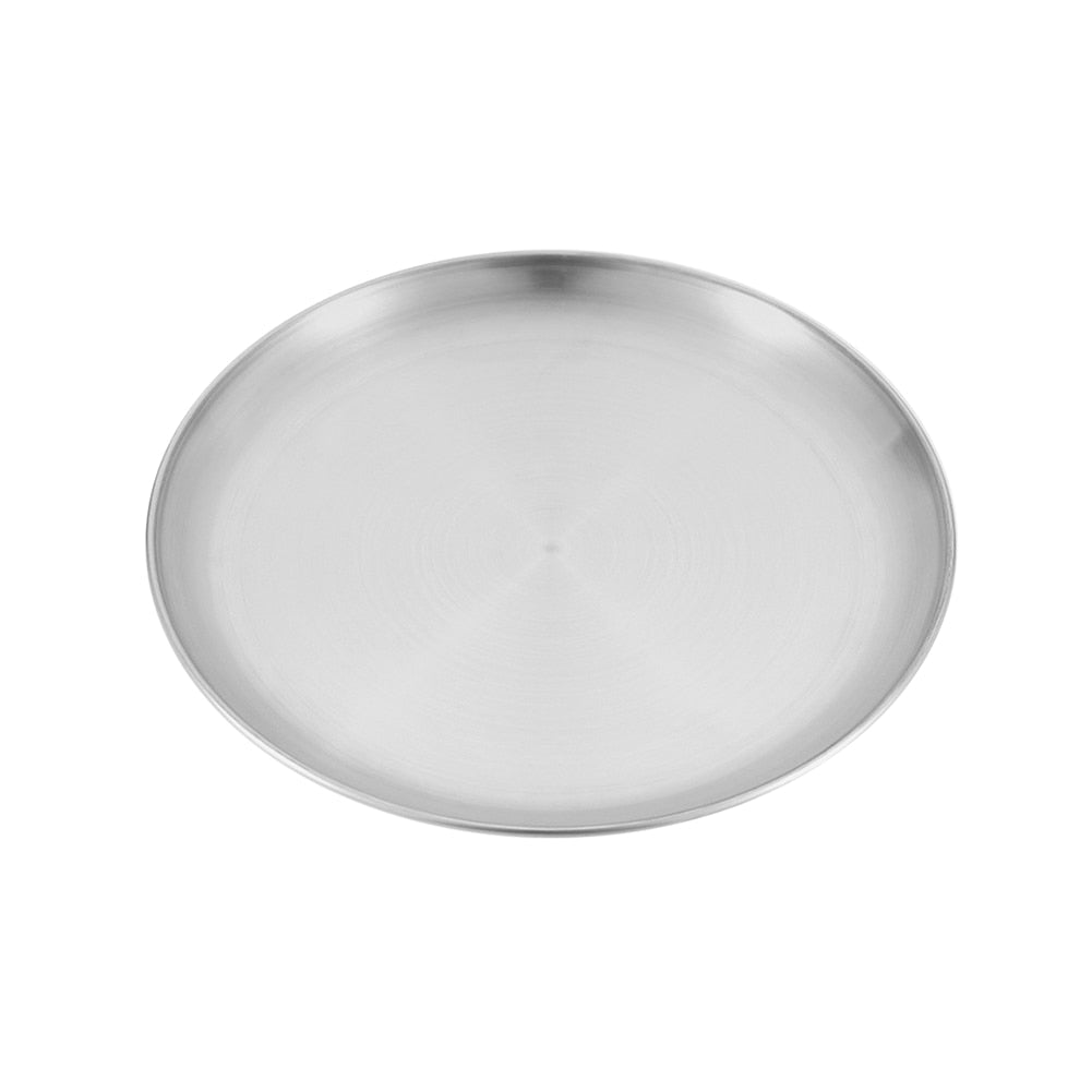 Camping Plaat - Rvs Servies - Picknick schotel - Zilver - Bivakshop