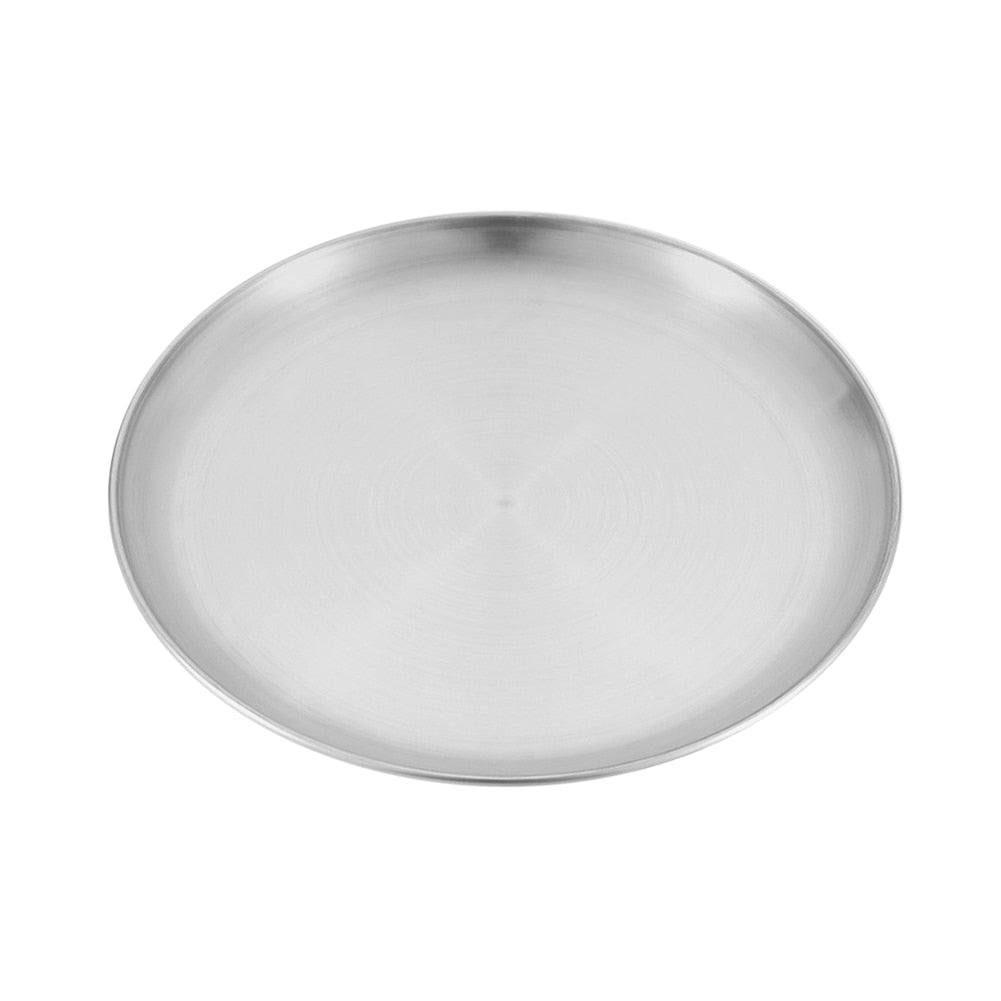 Camping Plaat - Rvs Servies - Picknick schotel - Zilver - Bivakshop