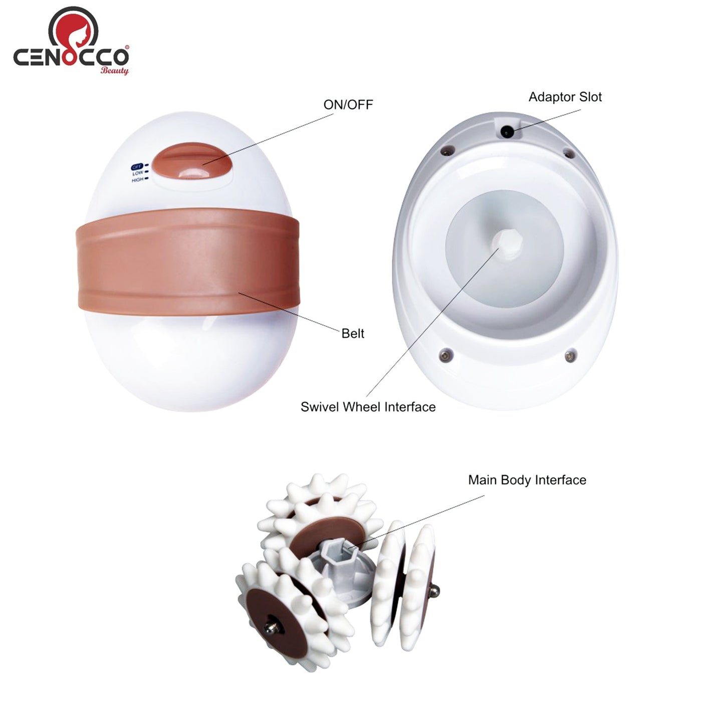 Cenocco Beauty CC-9018: body slimmer massager - Bivakshop