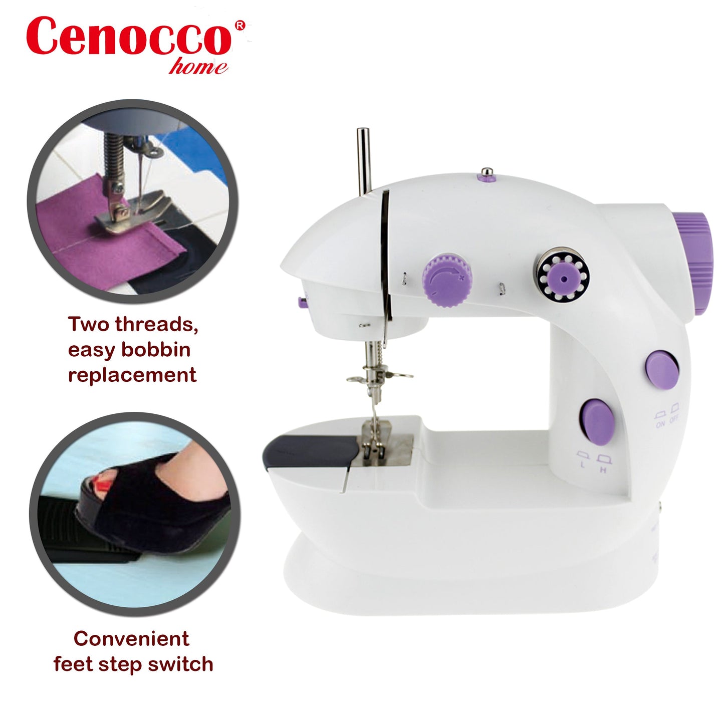 Cenocco mini-naaimachine - Draagbaar - Bivakshop
