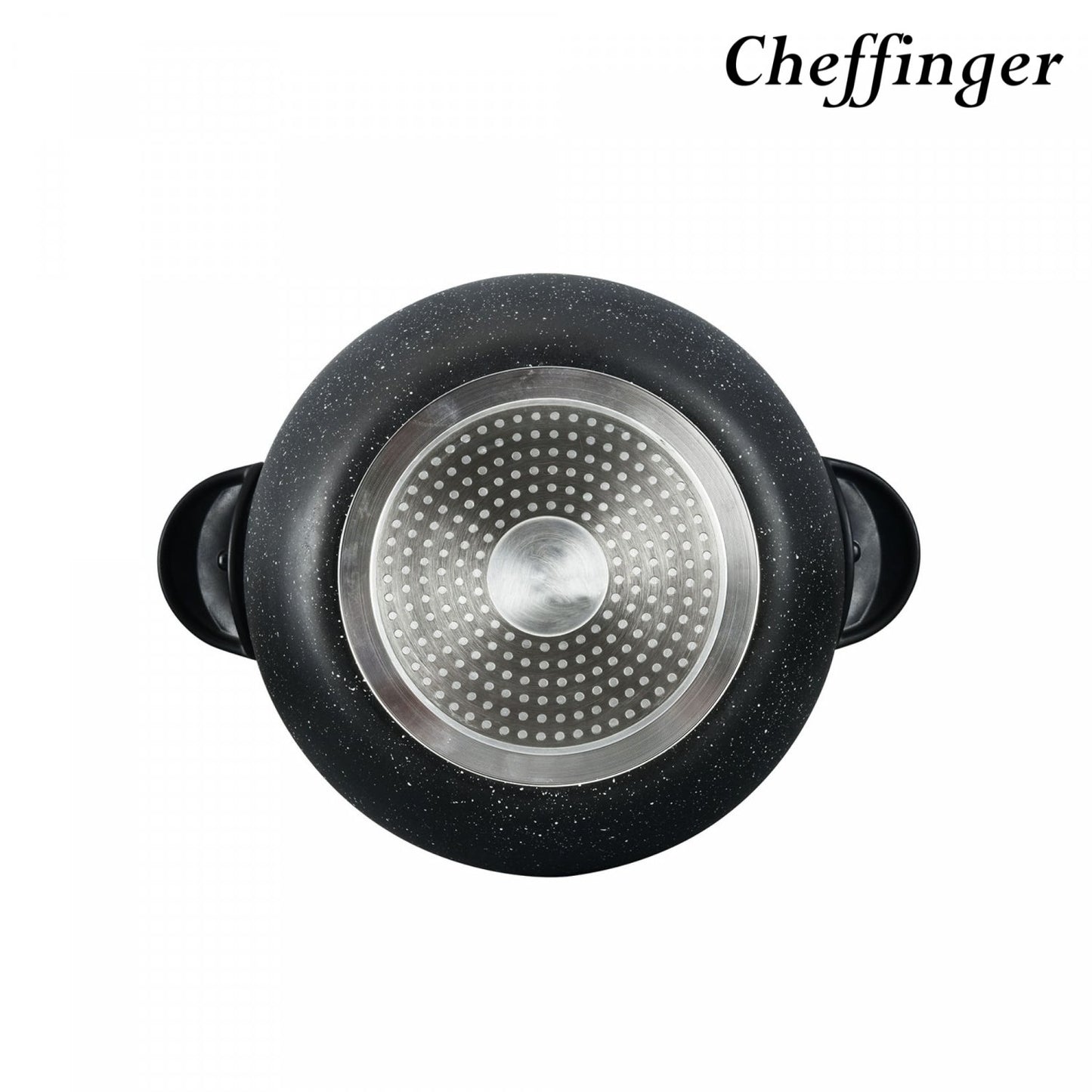 Cheffinger CF-COUS6: 6L Marmer Gecoate Stoomkoker Couscous Pot - Bivakshop