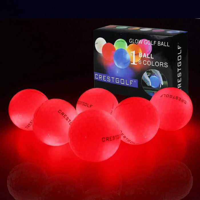 Crestgolf led golfballen - Glow-in-the-dark golfbal - Zes schitterende kleuren - Bivakshop